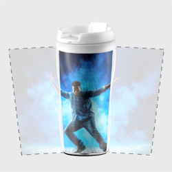 Термокружка-непроливайка Брейк-данс в синем дыму - фото 2