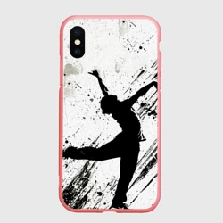 Чехол для iPhone XS Max матовый Брейк-данс в черно-белом