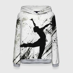 Женская толстовка 3D Брейк-данс в черно-белом