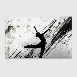 Флаг 3D Брейк-данс в черно-белом