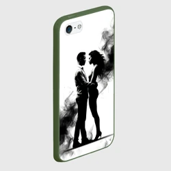 Чехол для iPhone 5/5S матовый Кизомба в черном дыму - фото 2