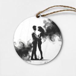 Деревянная игрушка круг Кизомба в черном дыму