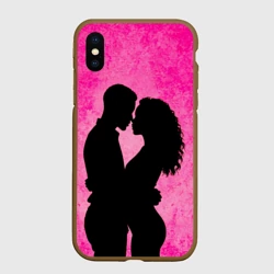 Чехол для iPhone XS Max матовый Кизомба в розовом