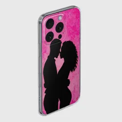 Чехол для iPhone 16 Pro Max силиконовый с защитой камеры Кизомба в розовом - фото 2