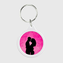 Брелок круглый Кизомба в розовом