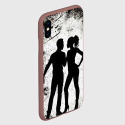 Чехол для iPhone XS Max матовый Кизомба на черно-белом - фото 2