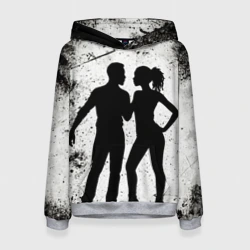 Женская толстовка 3D Кизомба на черно-белом