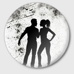 Значок Кизомба на черно-белом