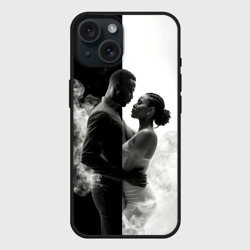 Чехол силиконовый для Apple iPhone 15 матовый Кизомба и дым