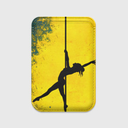 Картхолдер Magsafe магнитный Pole Dance на желтом
