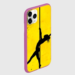 Чехол для iPhone 11 Pro матовый Pole Dance на желтом - фото 2