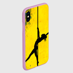 Чехол для iPhone XS Max матовый Pole Dance на желтом - фото 2