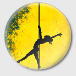 Значок Pole Dance на желтом