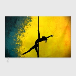 Флаг 3D Pole Dance на желтом