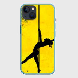 Чехол для iPhone 14 Pole Dance на желтом