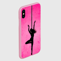 Чехол для iPhone XS Max матовый Pole Dance на розовом - фото 2