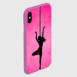 Чехол для iPhone XS Max матовый Pole Dance на розовом - фото 2