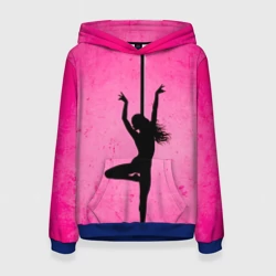 Женская толстовка 3D Pole Dance на розовом