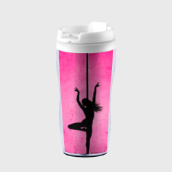 Термокружка-непроливайка Pole Dance на розовом