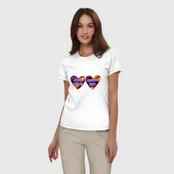 Женская пижама с белой футболкой хлопок Иринка апельсинка - фото 2