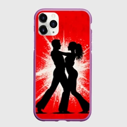 Чехол для iPhone 11 Pro матовый Сальса на красном
