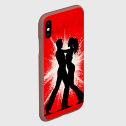 Чехол для iPhone XS Max матовый Сальса на красном - фото 2