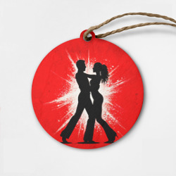 Деревянная игрушка круг Сальса на красном