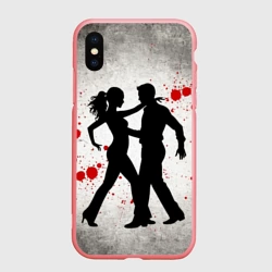 Чехол для iPhone XS Max матовый Сальса на сером