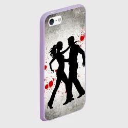 Чехол для iPhone 5/5S матовый Сальса на сером - фото 2