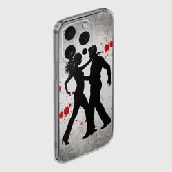 Чехол для iPhone 15 Pro Max силиконовый с защитой камеры Сальса на сером - фото 2