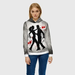 Женская толстовка 3D Сальса на сером - фото 2