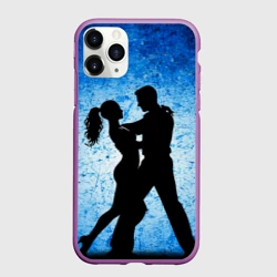 Чехол для iPhone 11 Pro матовый Сальса на синем