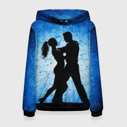 Женская толстовка 3D Сальса на синем