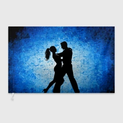 Флаг 3D Сальса на синем