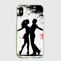 Чехол для iPhone XS Max матовый Сальса на черно белом