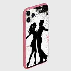 Чехол для iPhone 11 Pro матовый Сальса на черно белом - фото 2