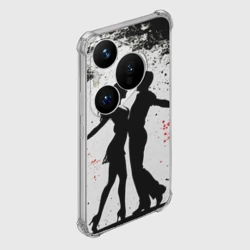 Чехол для Huawei Pura 70 Сальса на черно белом - фото 2