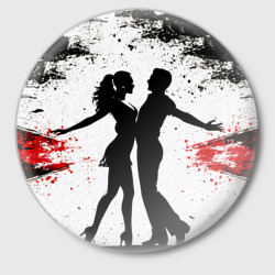 Значок Сальса на черно белом