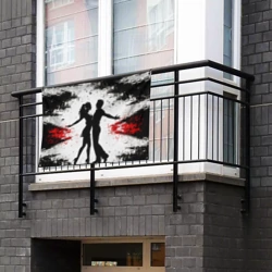 Флаг-баннер Сальса на черно белом - фото 2