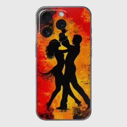 Чехол для iPhone 15 Pro Max силиконовый с защитой камеры Огненная сальса 