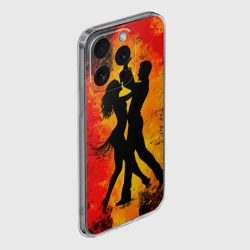 Чехол для iPhone 15 Pro Max силиконовый с защитой камеры Огненная сальса  - фото 2