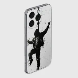 Чехол для iPhone 16 Pro Max силиконовый с защитой камеры Хип-хоп в чб - фото 2