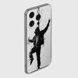 Чехол для iPhone 15 Pro Max силиконовый с защитой камеры Хип-хоп в чб - фото 2