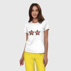 Женская пижама с белой футболкой хлопок Света конфета - фото 2