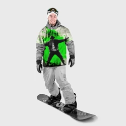 Накидка на куртку 3D Хип-хоп танец на зеленом - фото 2
