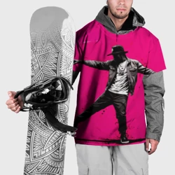 Накидка на куртку 3D Хип-хоп танцор на розовом
