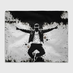 Плед 3D Хип-хоп танец на черно-белом