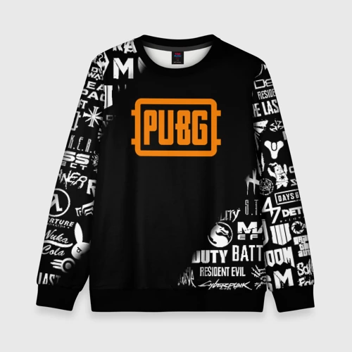 Детский свитшот 3D Pubg логотипы игр