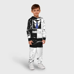 Детский костюм с толстовкой 3D Rainbow six черно белые краски - фото 2