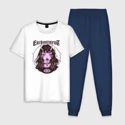 Мужская пижама с белой футболкой хлопок Enchantment